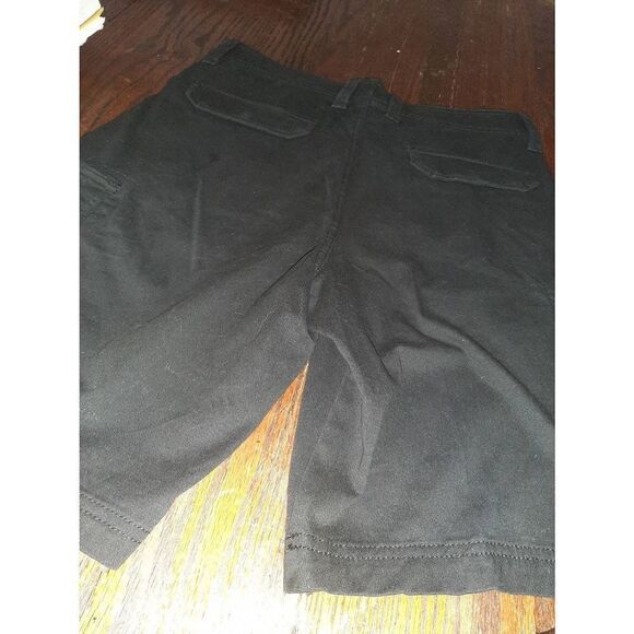 Mens Size 30 George Black Flat Front Cargo Carpenter Shorts with Pockets - Picture 4 of 4